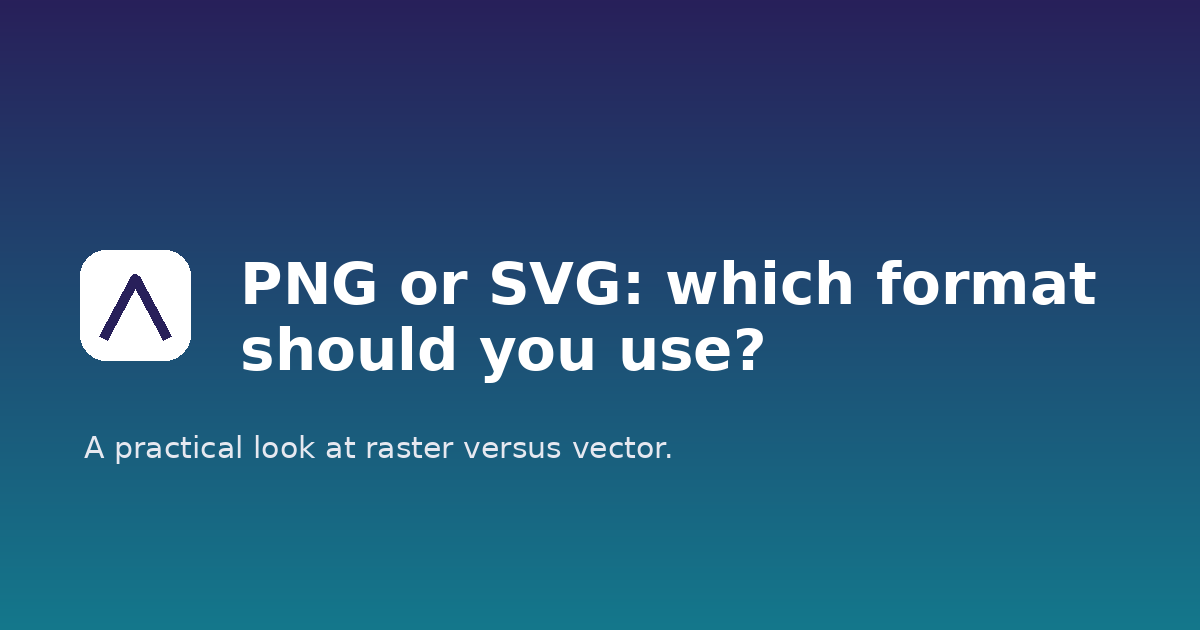 PNG or SVG: which format should you use?